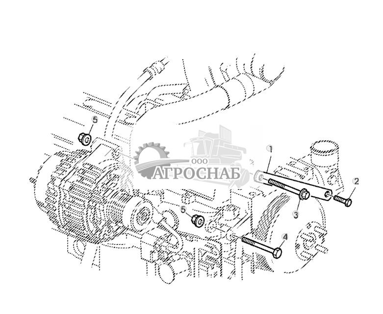 КРЕПЕЖНЫЕ ДЕТАЛИ ГЕНЕРАТОРА ПЕРЕМЕННОГО ТОКА (БЕЗ КОНДИЦИОНЕРА ИЛИ ВОЗДУШНОГО КОМПРЕССОРА) - ST208992 25.jpg